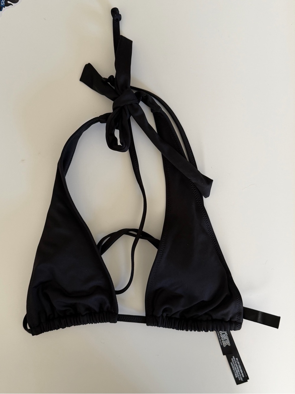 PINK Victoria's Secret Black Triangle Bikini Top